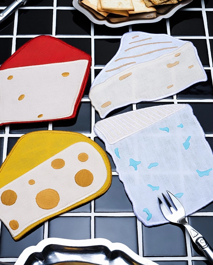 Fromage – serviettes à cocktail (lot de 4)