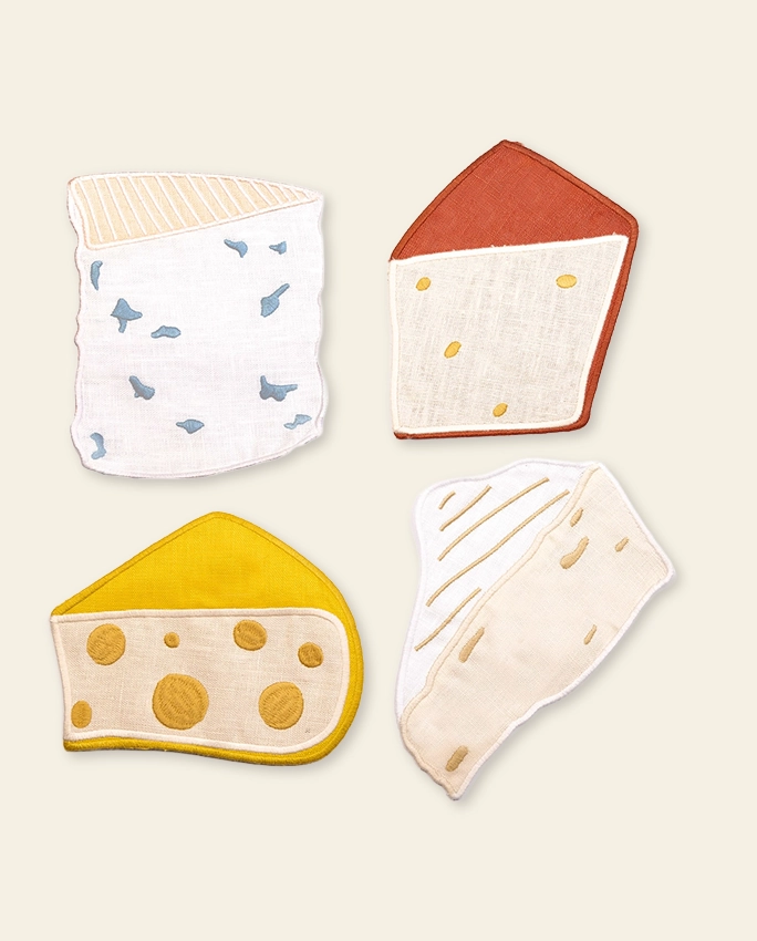 Fromage – serviettes à cocktail (lot de 4)