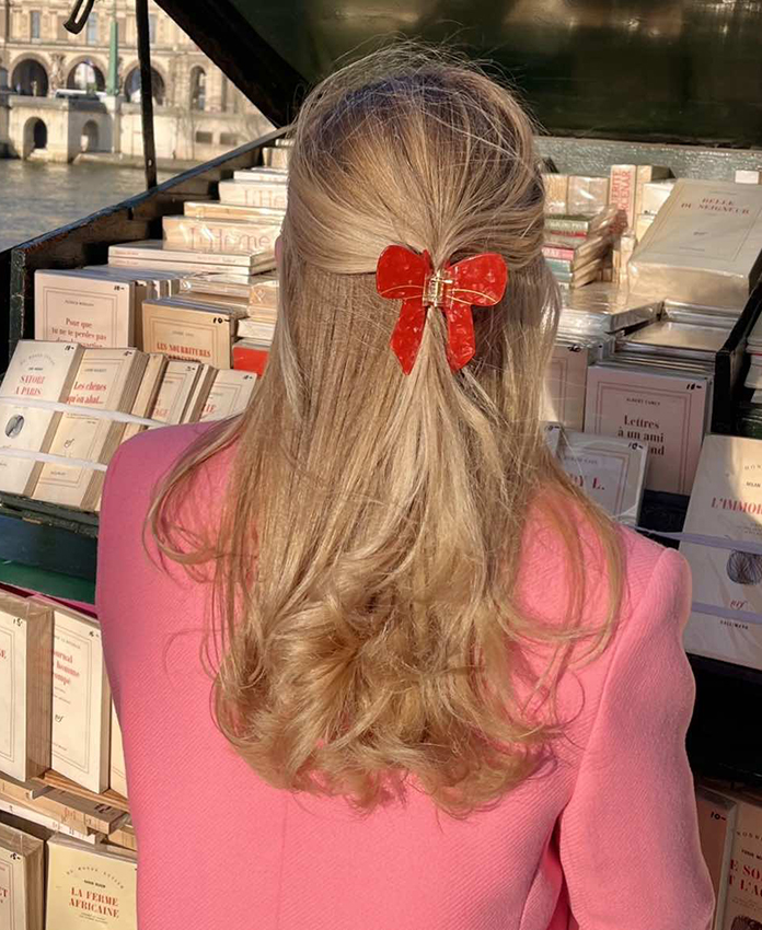 Noeud Rouge – Pince à cheveux