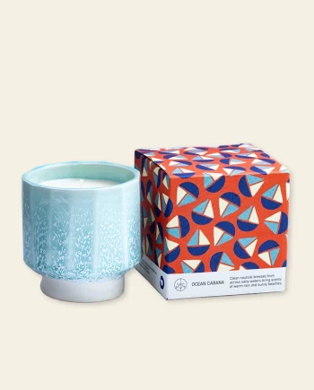 bougie parfumée en grès émaillé