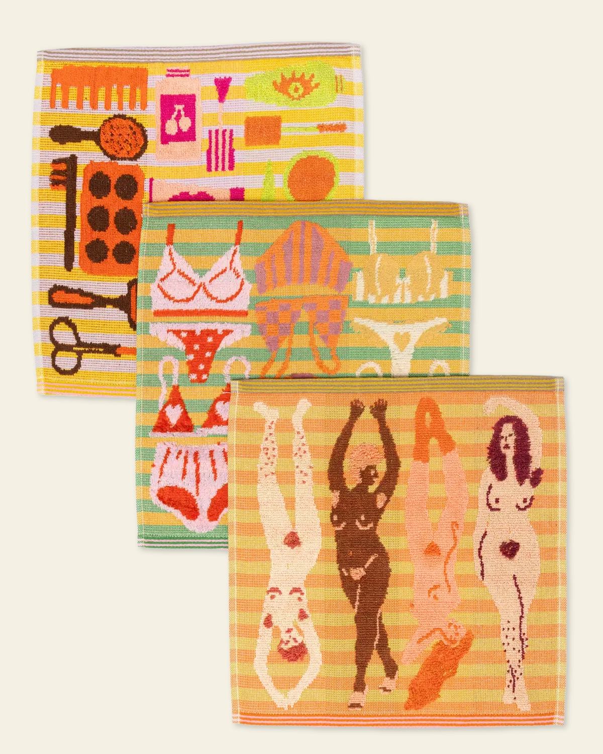 Daisy & Dande – trio de lavettes