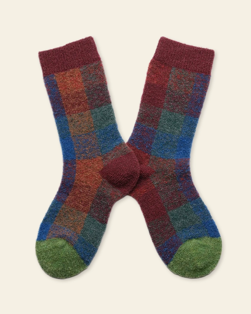 Carreaux – chaussettes bouclette