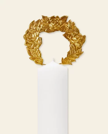 Couronne de fleurs – bijou de bougie